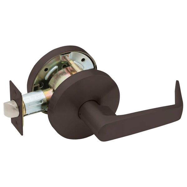 Falcon Grade 2 Communicating/Exit Cylindrical Lock, Non-Keyed, Dane Lever, Standard Rose, Dark Oxidized W161D D 613 - main